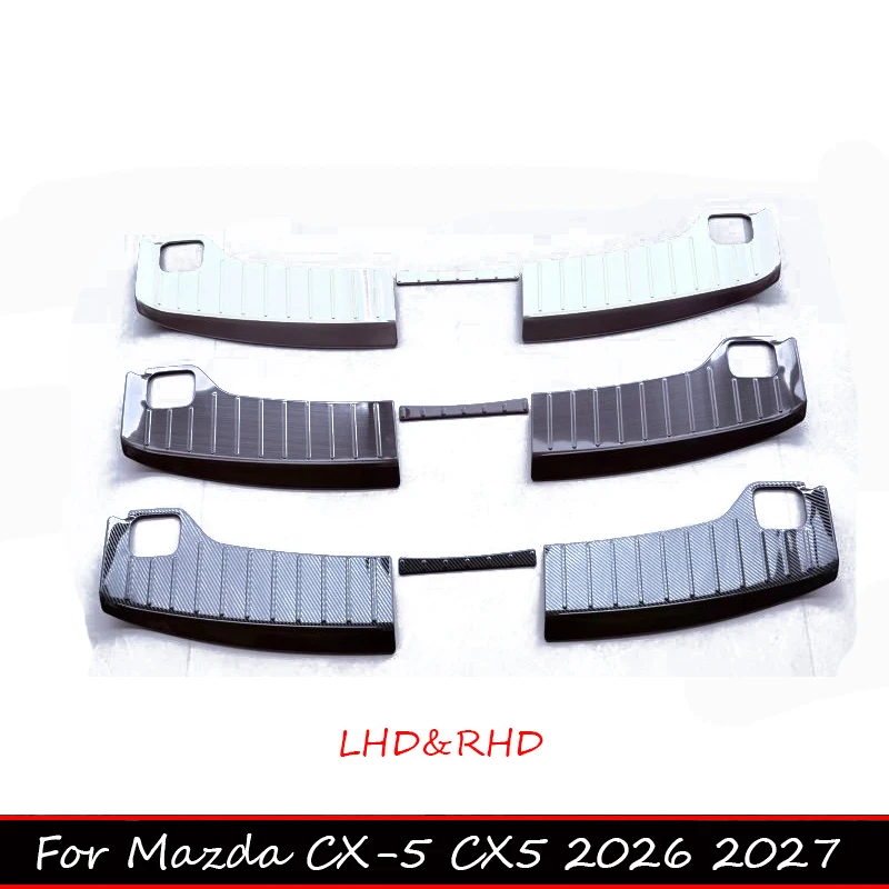 

For Mazda CX-5 CX5 2026 2027 stainless steel inner Rear Bumper Protector door Sill welcome Trunk Tread Plate Trim Accessories
