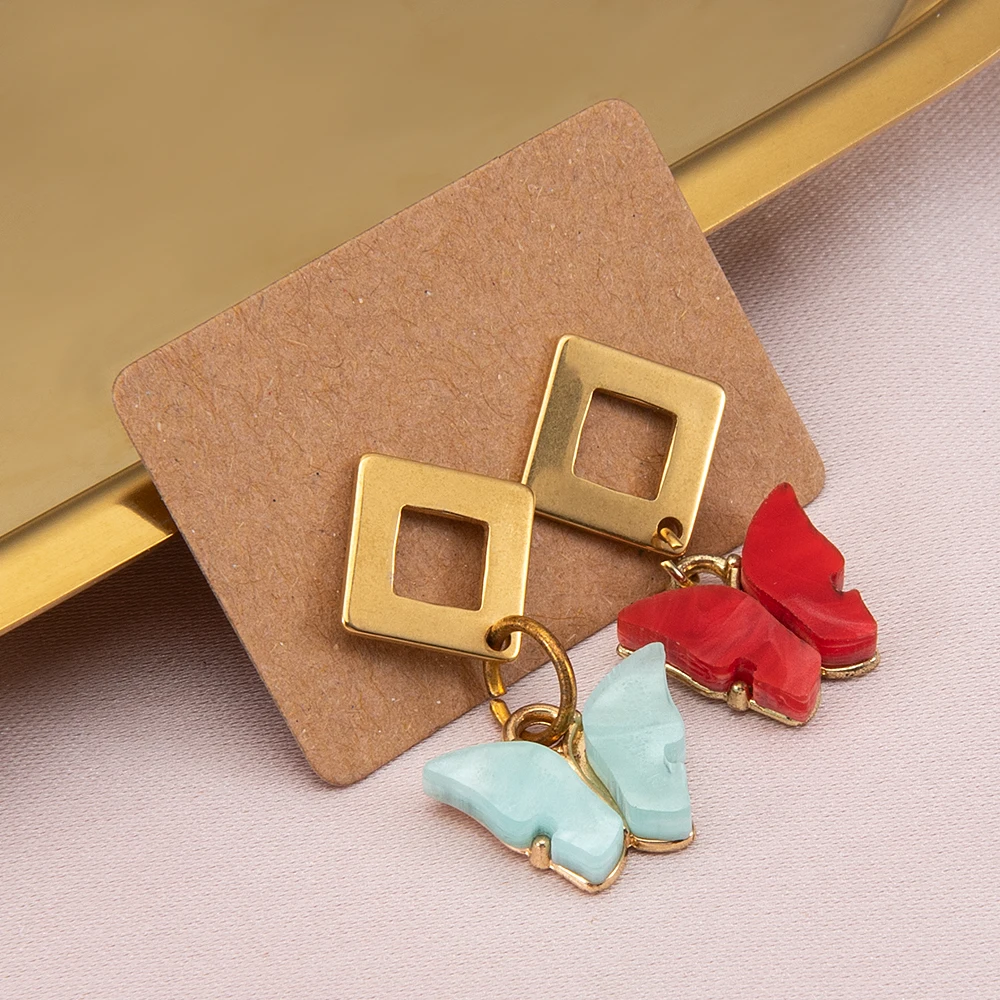 50/100pcs 3.5x2.5cm Earring Display Cards Kraft Paper Cards for Women Handmade Jewelry Earring Studs Packaging Retail Price Tags