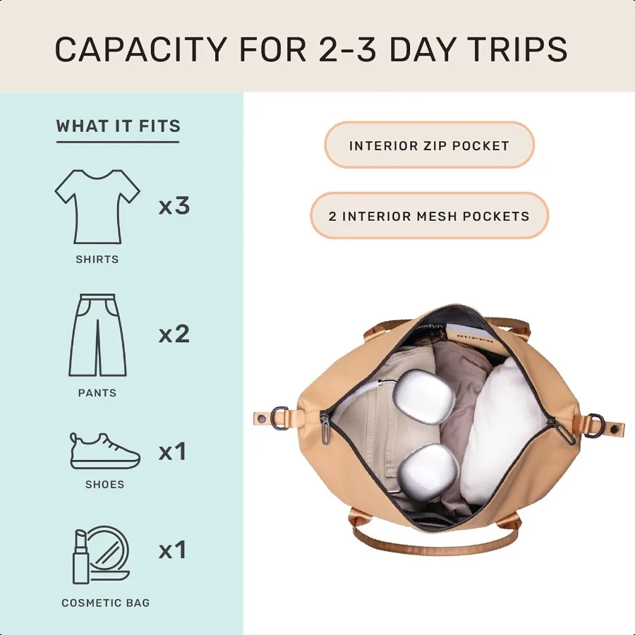 Lola Travel Bag Weekender Overnight Duffel Borsa da palestra per donna uomo