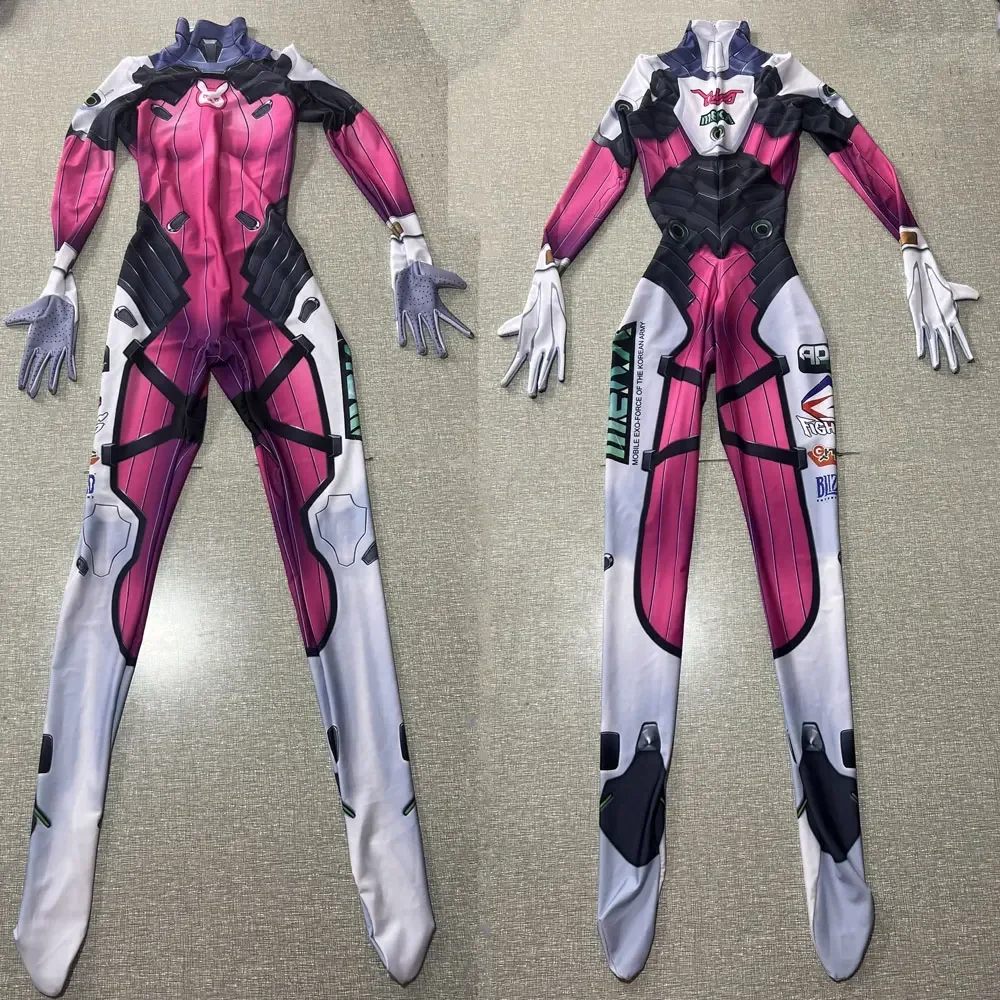 Kobieta D.va skóra arbuza kostiumy Cosplay superbohater Zentai garnitur Dva body na Halloween dorośli kombinezon na imprezę dla dzieci