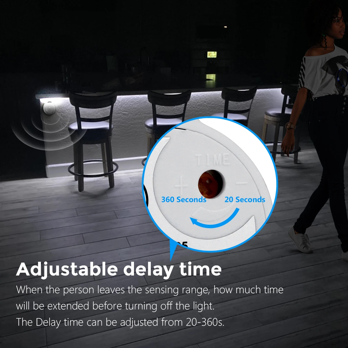 DC12V Night Light Motion Sensor Light COB LED Strip Wireless LED Cabinet Light Wardrobe Lamp High Bright Auto ON/OFF Smart Lamp