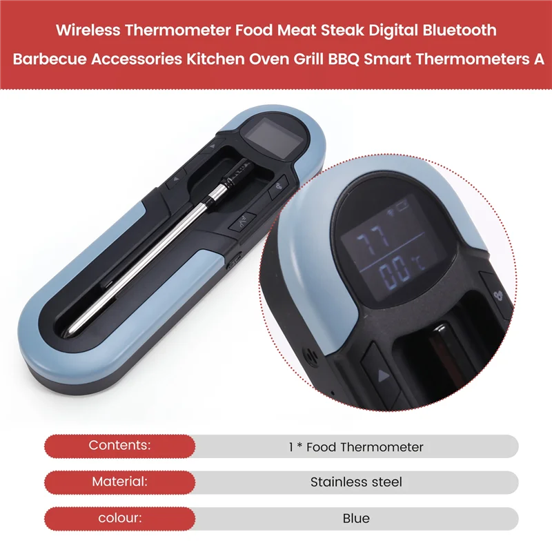 

AA50-Wireless Thermometer Food Meat Steak Digital Bluetooth Barbecue Accessories Kitchen Oven Grill BBQ Smart Thermometers