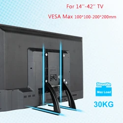 Universal TV Stand Legs TV Feet for LCD/LED/OLED/Plasma TVs, Table Top TV Stand Pedestal Riser for Flat&Curve Screen