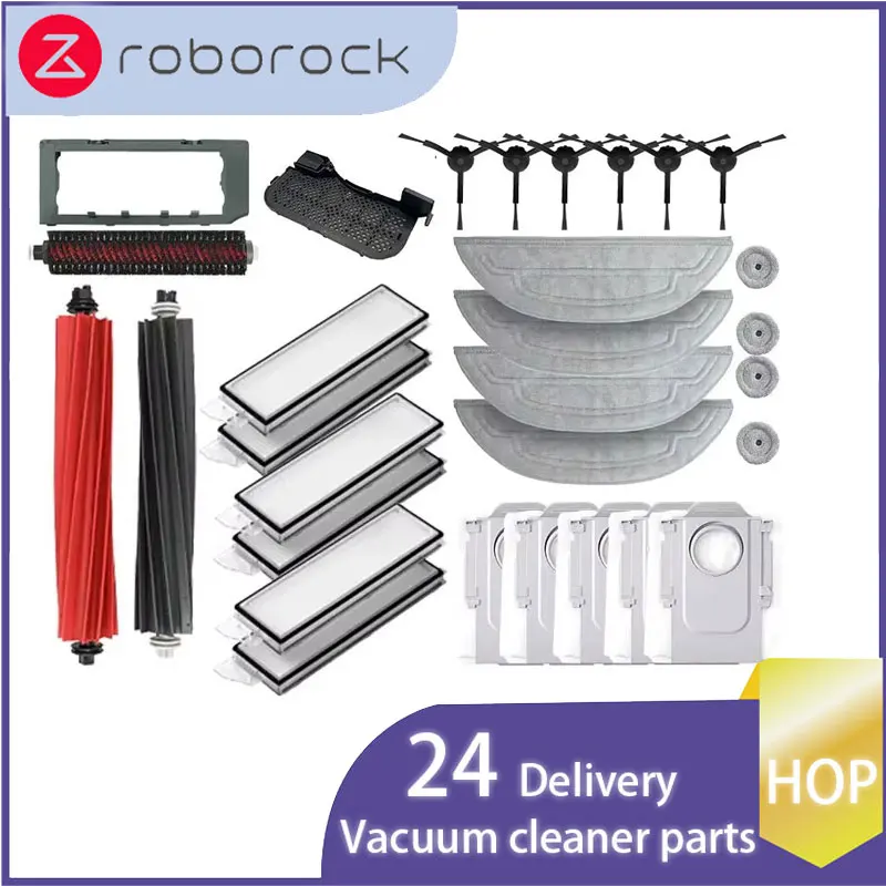 Roborock – accessoires pour aspirateur robot S8 MaxV Ultra, sacs d'aspirateur pour vadrouille, filtre à brosse latérale, pièces de rechange remplaçables, 100%