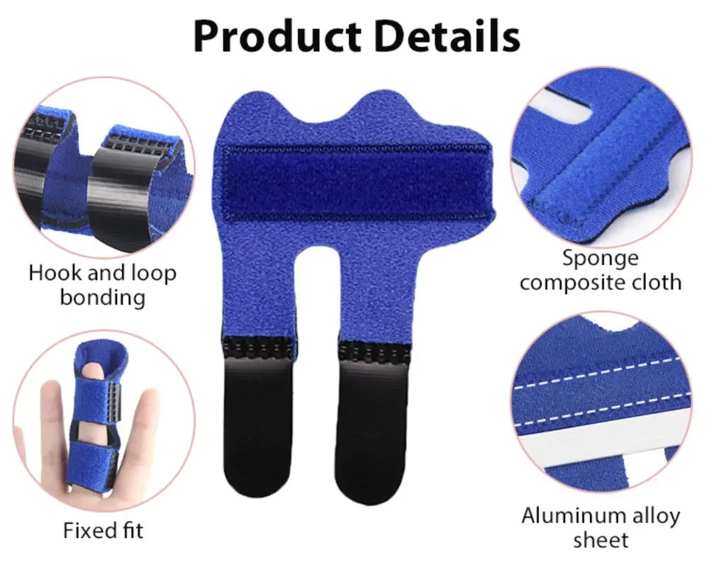 Alumínio Dedo Splint Fratura Proteção Brace Corrector, fixo Bandagem Suporte, alívio da dor, 1Pc