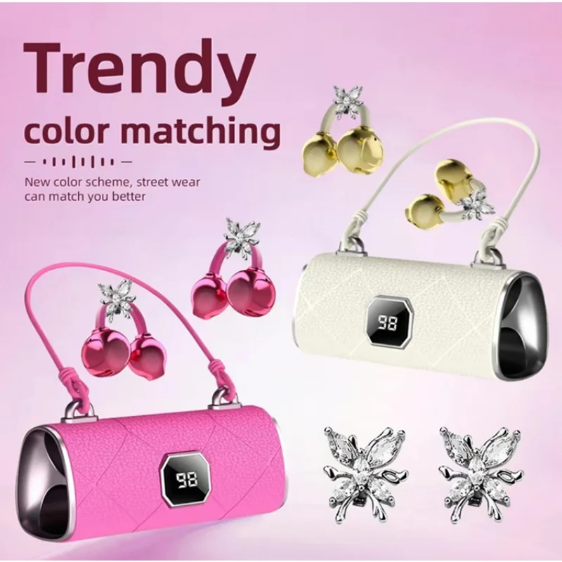 Novo clipe de bolsa popular em fones de ouvido sem fio bluetooth ultra-alta qualidade de som 3-dimensional redução de ruído moda compacta