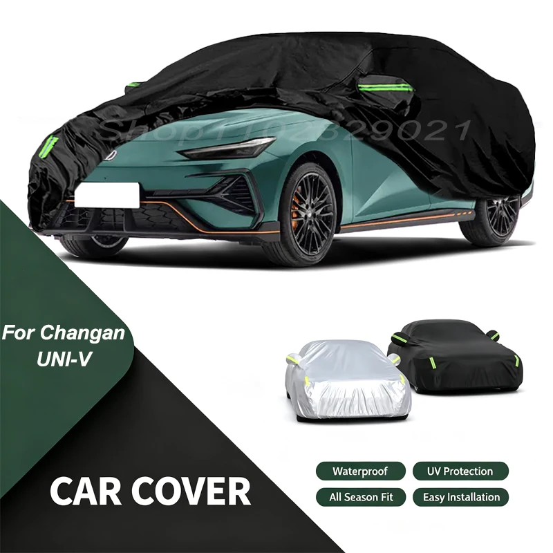 Car Cover For Changan UNI-V Waterproof Dustproof Outdoor Protection,UV Snow Sun Resistant Auto Exterior Cover Car Sunshade