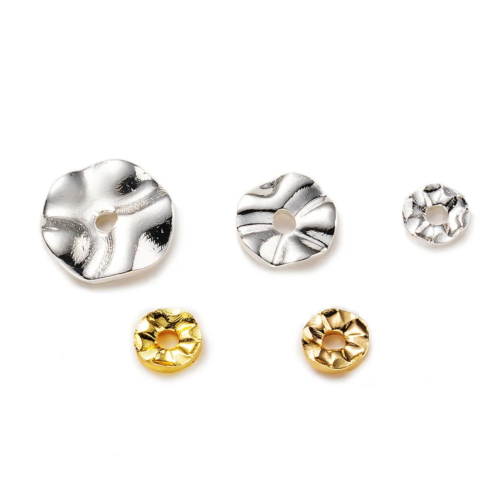 

30 шт. 14 К/18 К позолоченные металлические волнистые бусины-разделители DIY серьги браслет ожерелье компоненты для изготовления ювелирных изделий аксессуары фурнитура