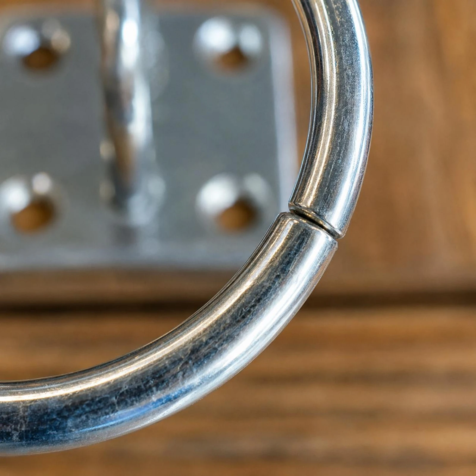 Stall Door Loop Square Plate Horse Stall Loop Barn Door Handle Four Holes Building Accessory Shiny Silver for Gate view 5