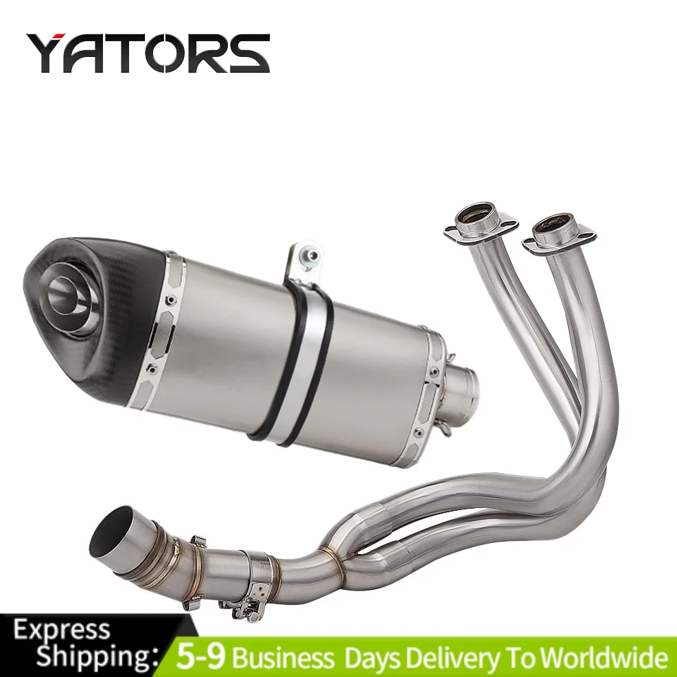 

For Kawasaki Z650 Ninja 650 ER6N ER6F Full System Exhaust Tips Front Header Pipe Exhaust Systems Exhausts Pipes