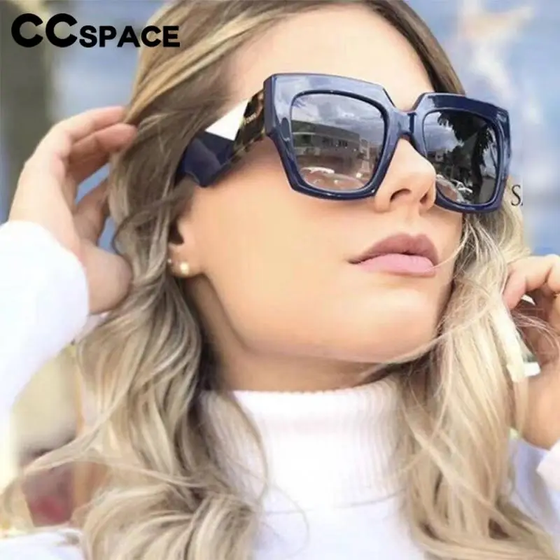 Marka projektant kobiety kwadratowe okulary przeciwsłoneczne moda męska duże oprawki odcienie okulary przeciwsłoneczne Retro Gafas De Sol Uv400 # 46001