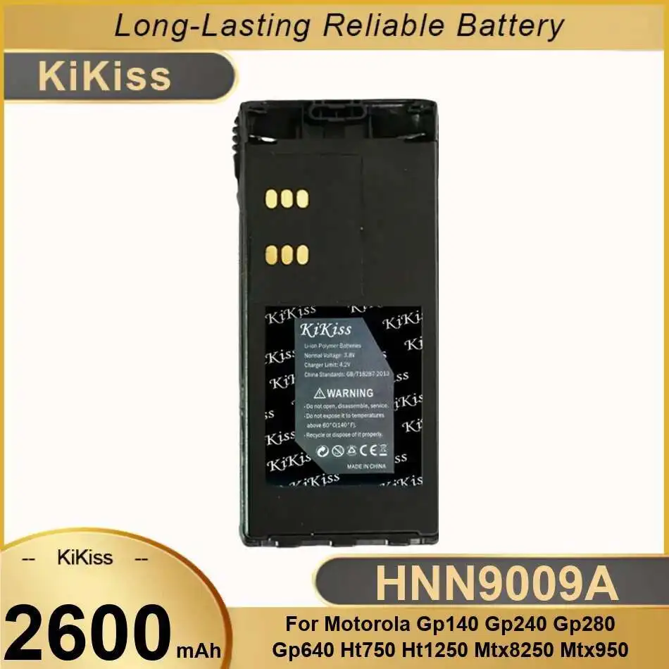 

Walkie - Talkie Battery 2600Mah Reliable Power Supply HNN9009A For Motorola GP140 GP240 GP280 GP640 HT750 HT1250 MTX8250 MTX950
