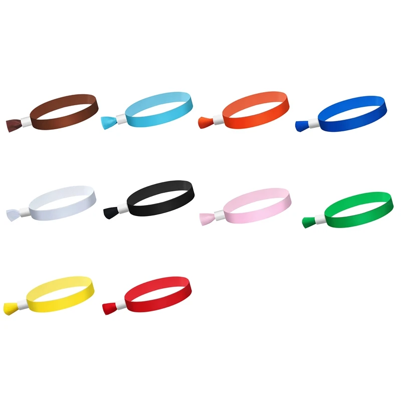 Hot Ltem 100 Pcs Cloth Event Wristbands, Colored Wrist Bands For Events, For Lightweight Concert Wrist Strap