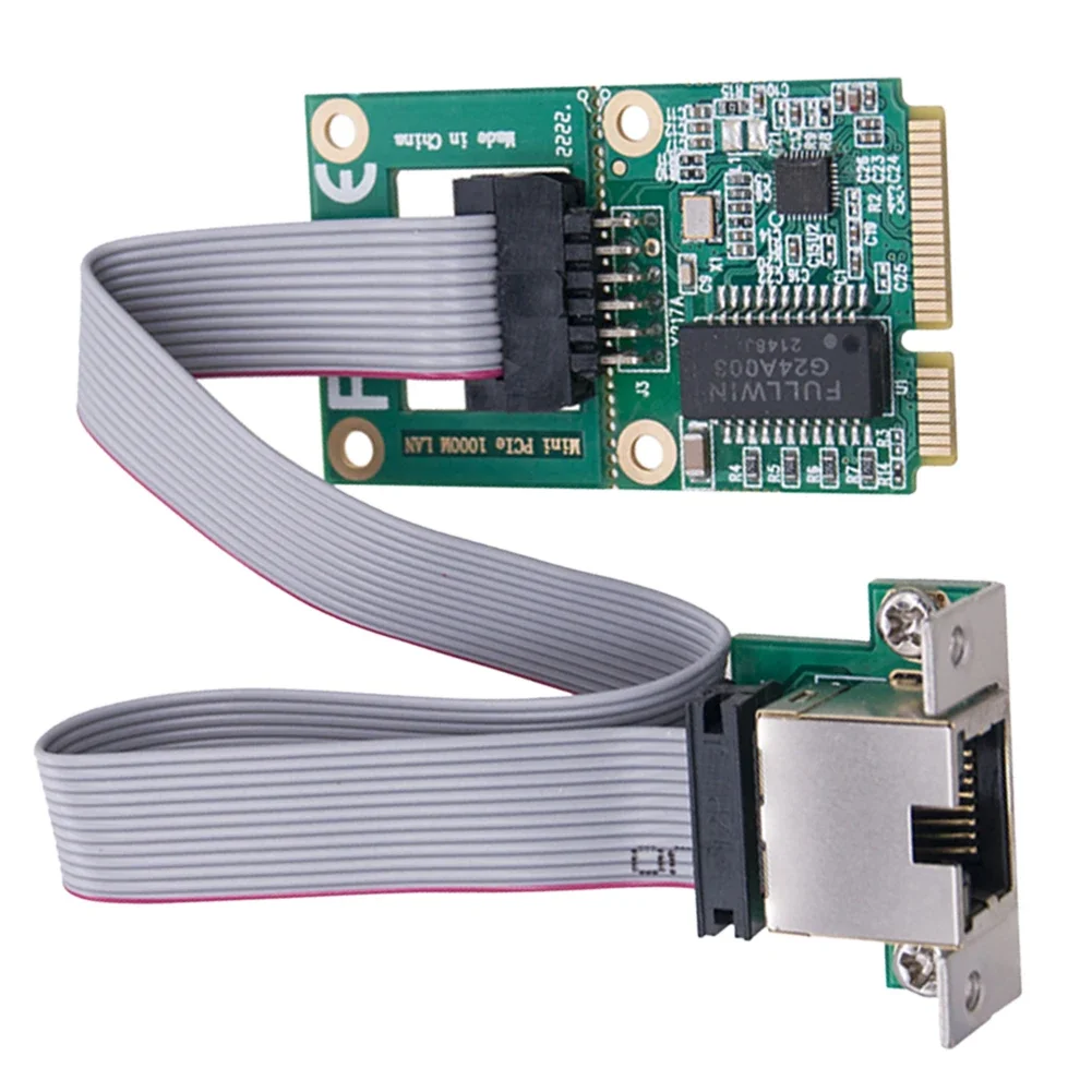 Mini PCI-E Network Card 10/100/1000M Gigabit Ethernet NIC Adapter RJ45 Port Mini PCI Express Gigabit Ethernet Card for PC