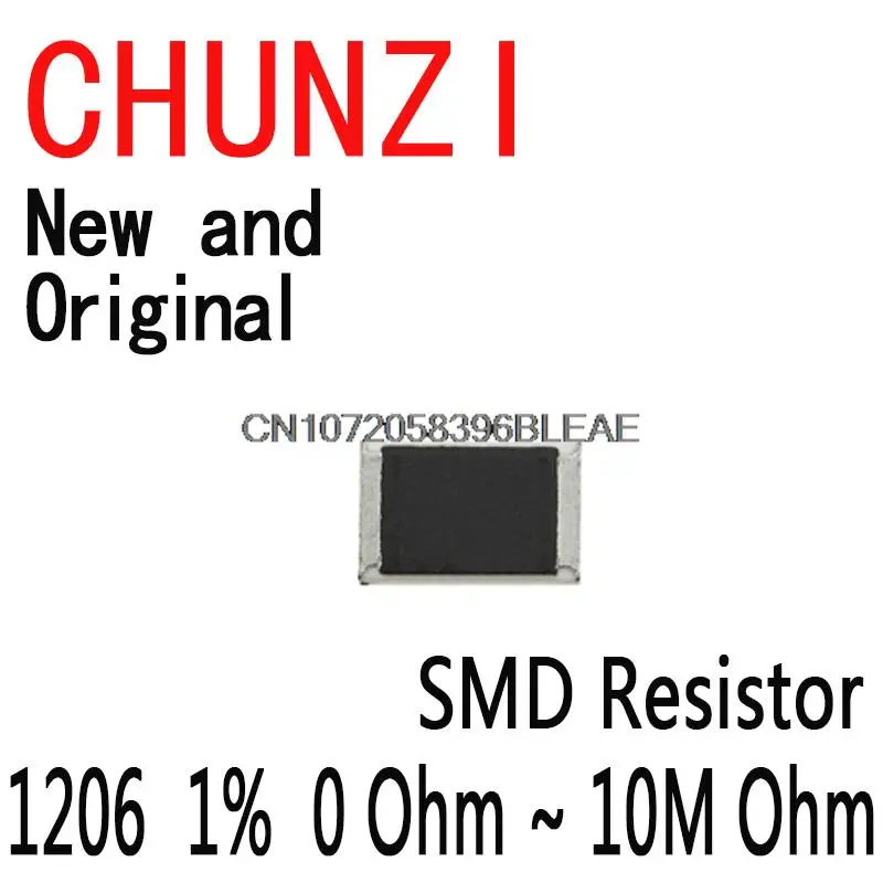 

5000PCS Resistor SMD Accuracy 0 1 10 100 150 220 330 Ohm 1K 2.2K 10K 100K 1R 10R 100R 150R 220R 330R 1206 1% 0 Ohm ~ 10M Ohm