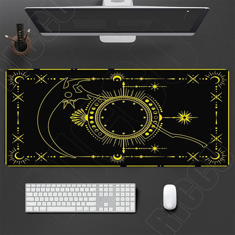 XXL-Mauspad, Teppich, Schreibtischunterlage, Mauspad, Tarot, Sichel des Todes, Computer, PC-Zubehör, groß, wasserfest, bedruckt, Tastatur, Büro – Detail 5