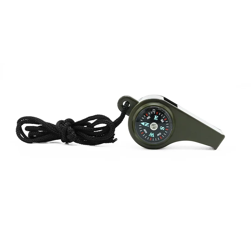 1Pc Premium 3-in-1 Multifunctional Rescue Whistle with Compass and Thermometer Camping and Hiking Equipment