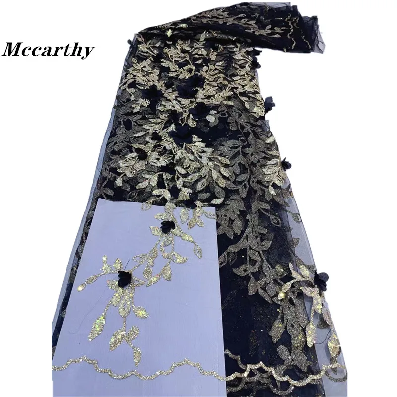 Mccarthy New arrival Sequins African Lilac Lace Fabric 2021 High Quality French Tulle Net with Sequins For Nigeria Wedding