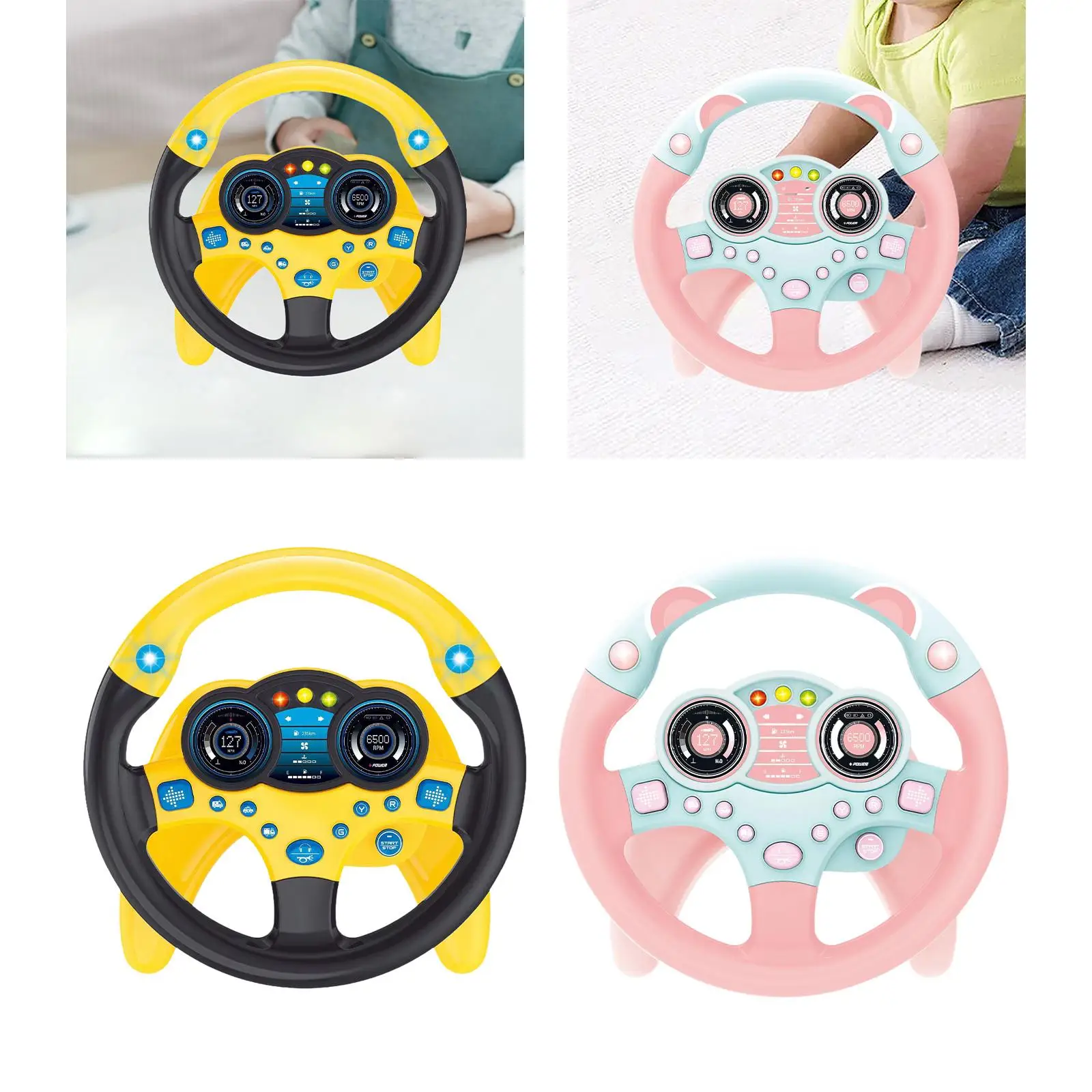 

Kids Steering Wheel Toy Early Learning Toy Birthday Gifts Hand Eye Coordination