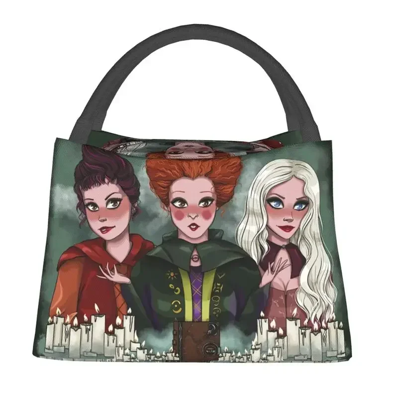 Custom Hocus Sanderson Sisters Witch Pocus Lunch Bags Men Women Thermal Cooler Insulated Lunch Box for Office Travel