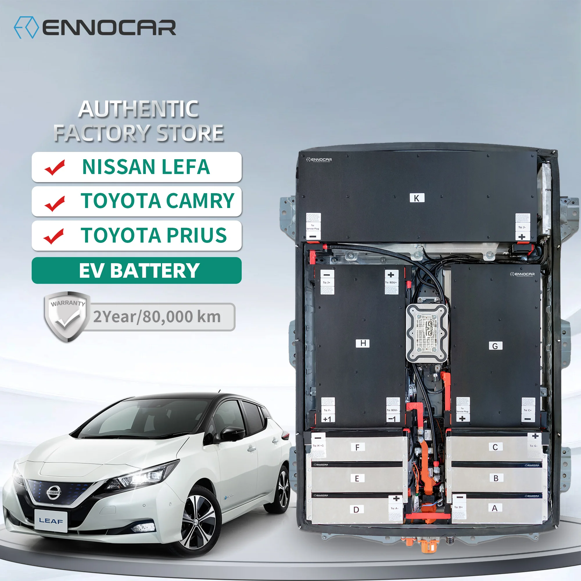 Módulo NCM 180Ah 1P96S original, más de 62KWH, 2 años de garantía, batería de litio para coche, para reemplazo de la batería del Nissan Leaf.