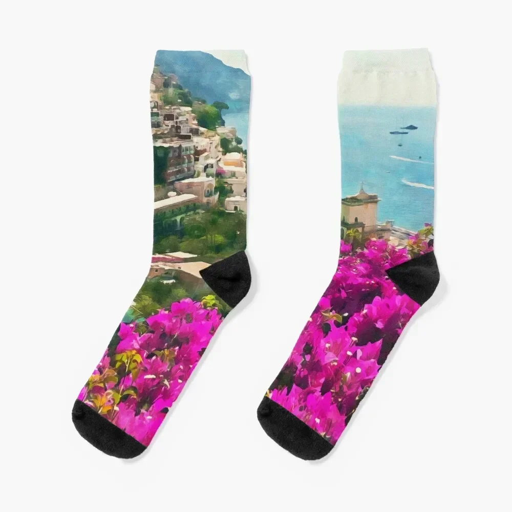 

Amalfi, Italy Socks new year Hiking boots Men's Socks Women's