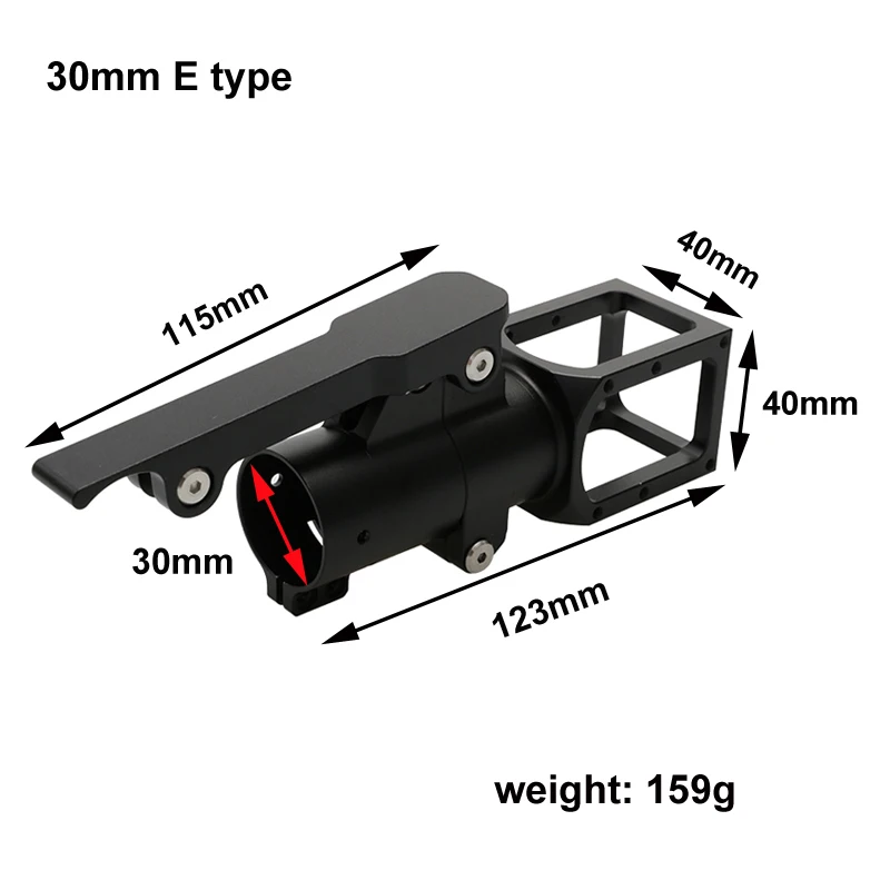 1PCS 25mm/30mm/40mm Aluminum Folding Arm Carbon Tube Clip Pipe Clamp Fixture Joint Connector for Plant Agriculture UAV Drone