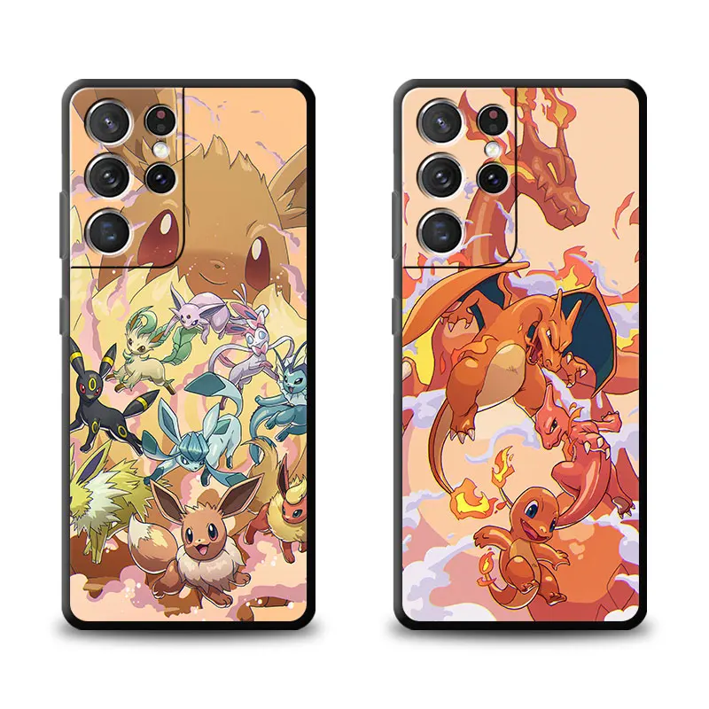 Case For Samsung Galaxy S23 Ultra S22 Plus S21 FE S20 A752 A53 A12 A31 A32 A33 Angel Eye Phone Cover Pokémons Squirtles EEVEE