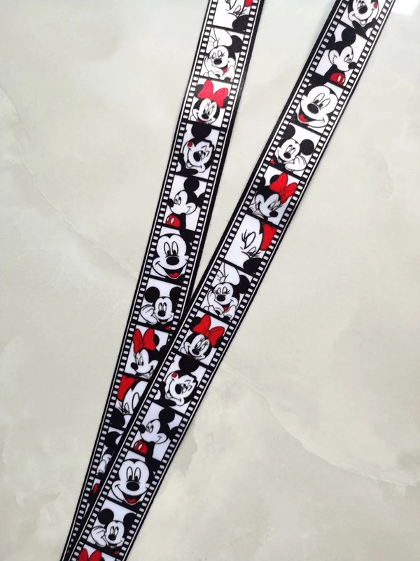 New 1 pcs Disney Mickey Minnie Lanyards Keys Neck Strap For Card Badge Key Chain Lanyard Key Holder DIY Hang Rope Keyrings