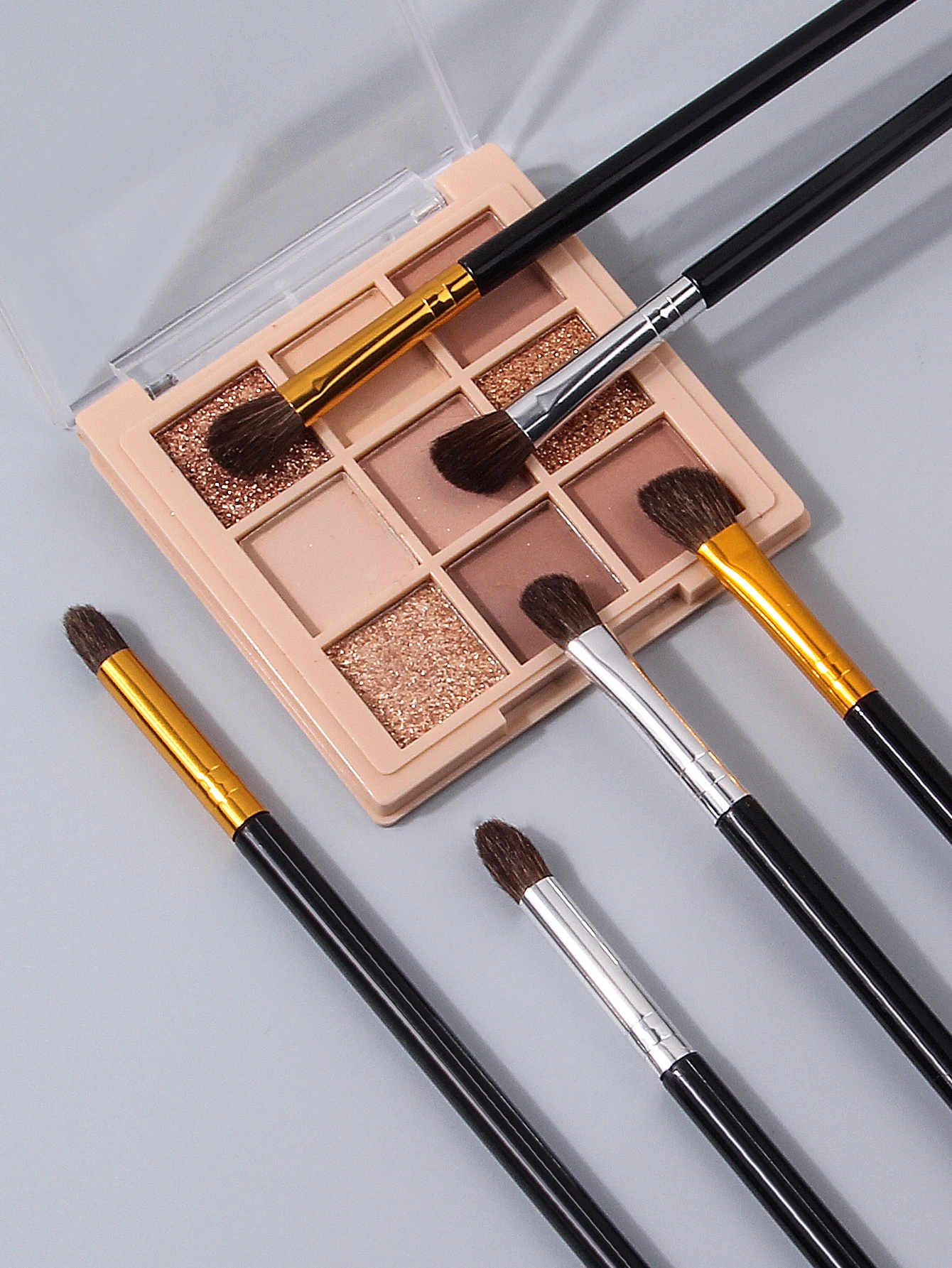 6 stuks zachte oogschaduwborstel, wenkbrauwborstel, smuderborstel, concealerborstel, multifunctionele oogmake-upborstel, schoonheidstools