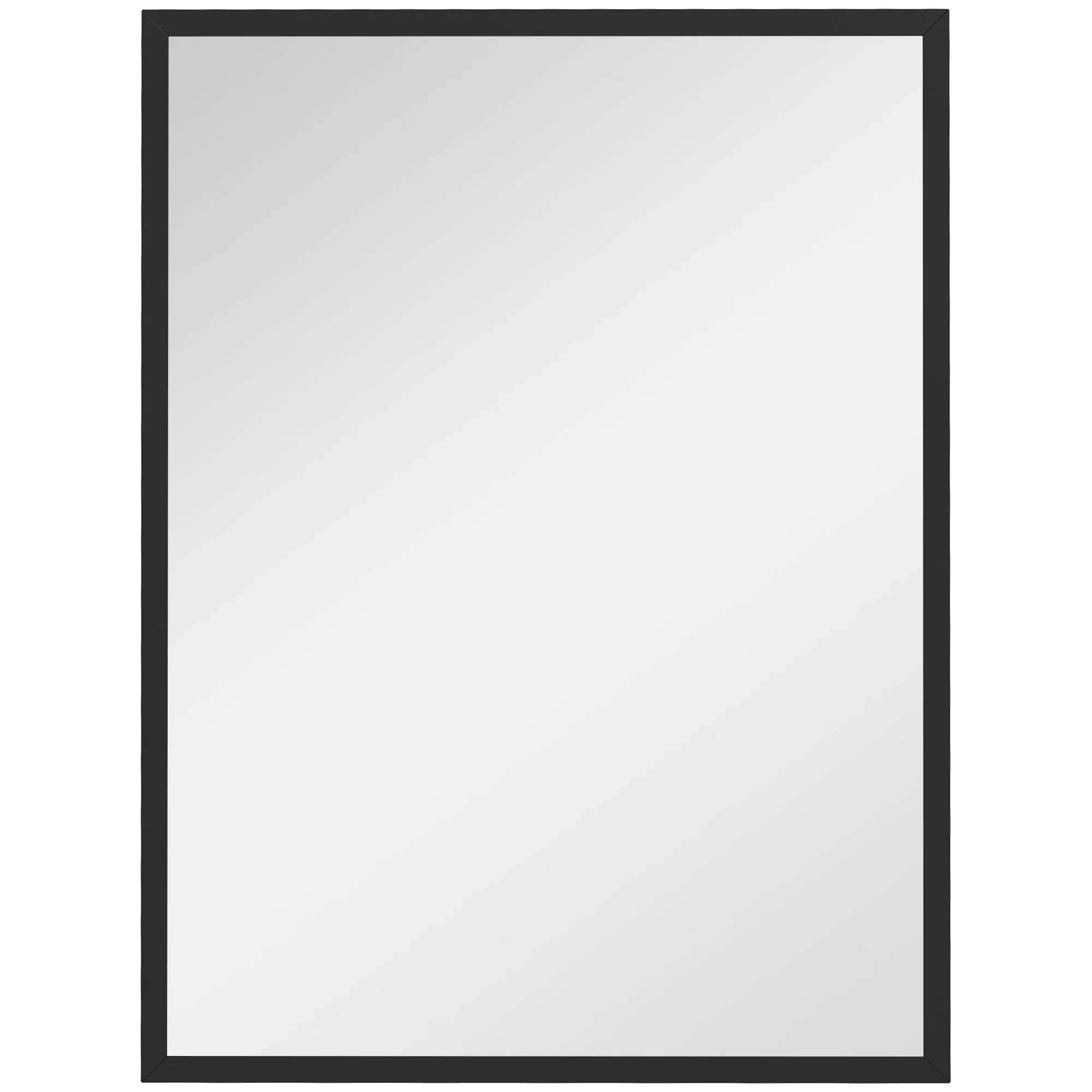 HOMCOM Rechthoekige wandspiegel 60x80 cm, Zwart drinkframe, Ideaal voor badkamer, woonkamer of slaapkamer
