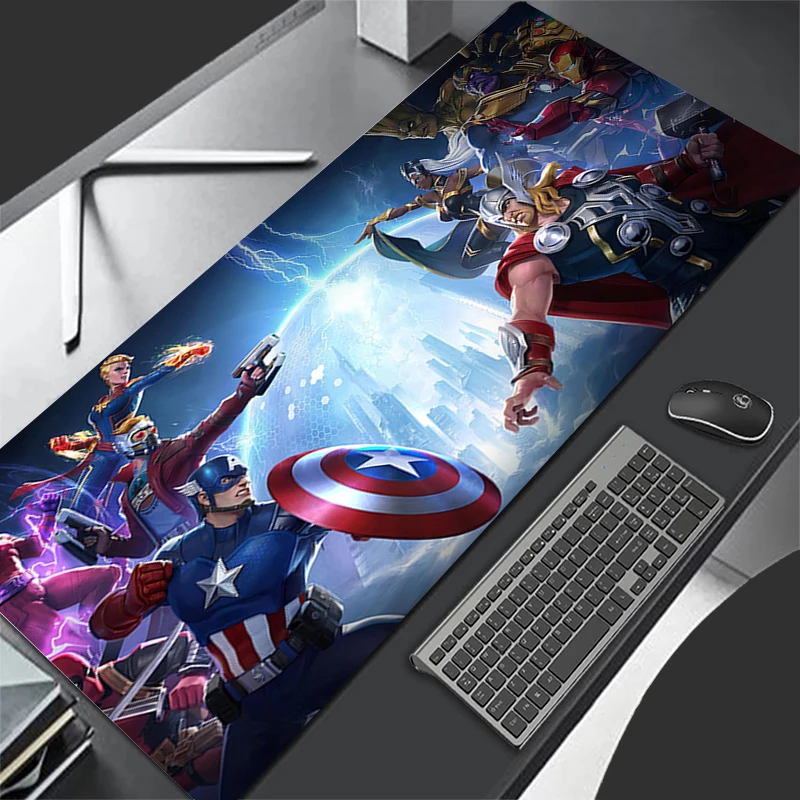 

Avengers Alliance Marvel cartoon superhero Pattern Locking Edge MousePad Computer Gaming Keyboardpad Rubber Mat Desk Gaming