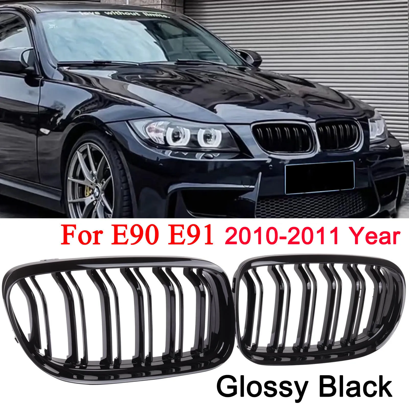 E90 E91 2010 2011 Kühlergrill Frontgrill für BMW 3er Serie E90 E91 Einzel- und Doppellamellen-Grills