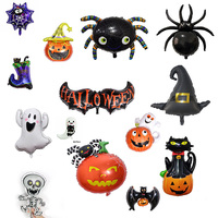 Halloween Decorations Foil Balloon 10Inch Pumpkin Ghost Spider Halloween Balloons for Party Decoration Supplies Kids Toys Gifts