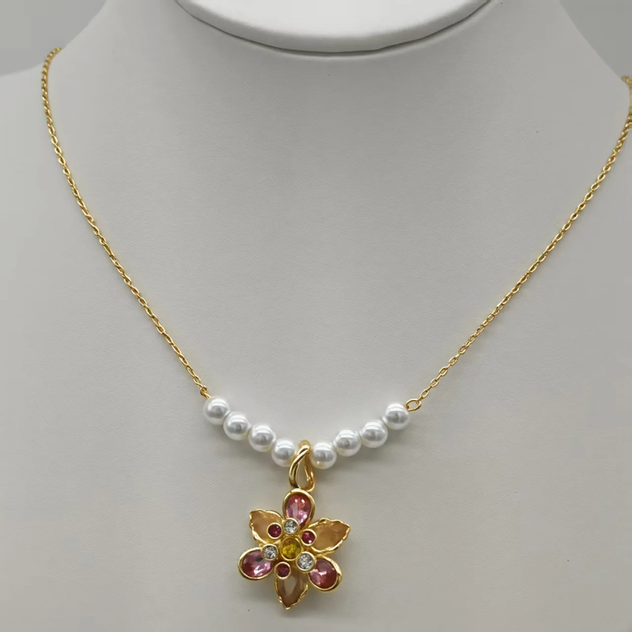 

Autumn Fashion New Pink Flower Pendant