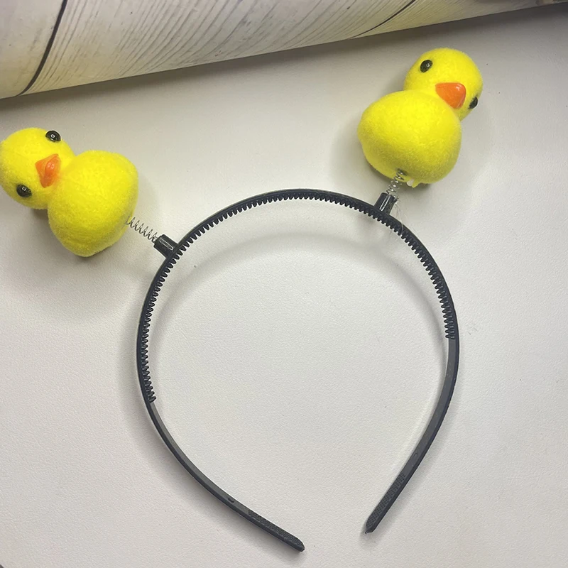 Cartoon Cute Little Yellow Duck Headband Headdress Makeup Thin Hair Hoop Wash Face Hairband For Women Girl Hair Accessories