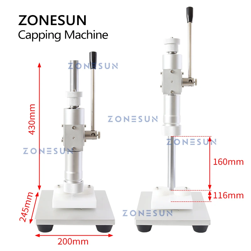 ZONESUN ZS-TYG2 15mm Dual Use Manual Perfume Bottle Crimping Machine Sprayer Collar Ring Capper Sealing  Machine