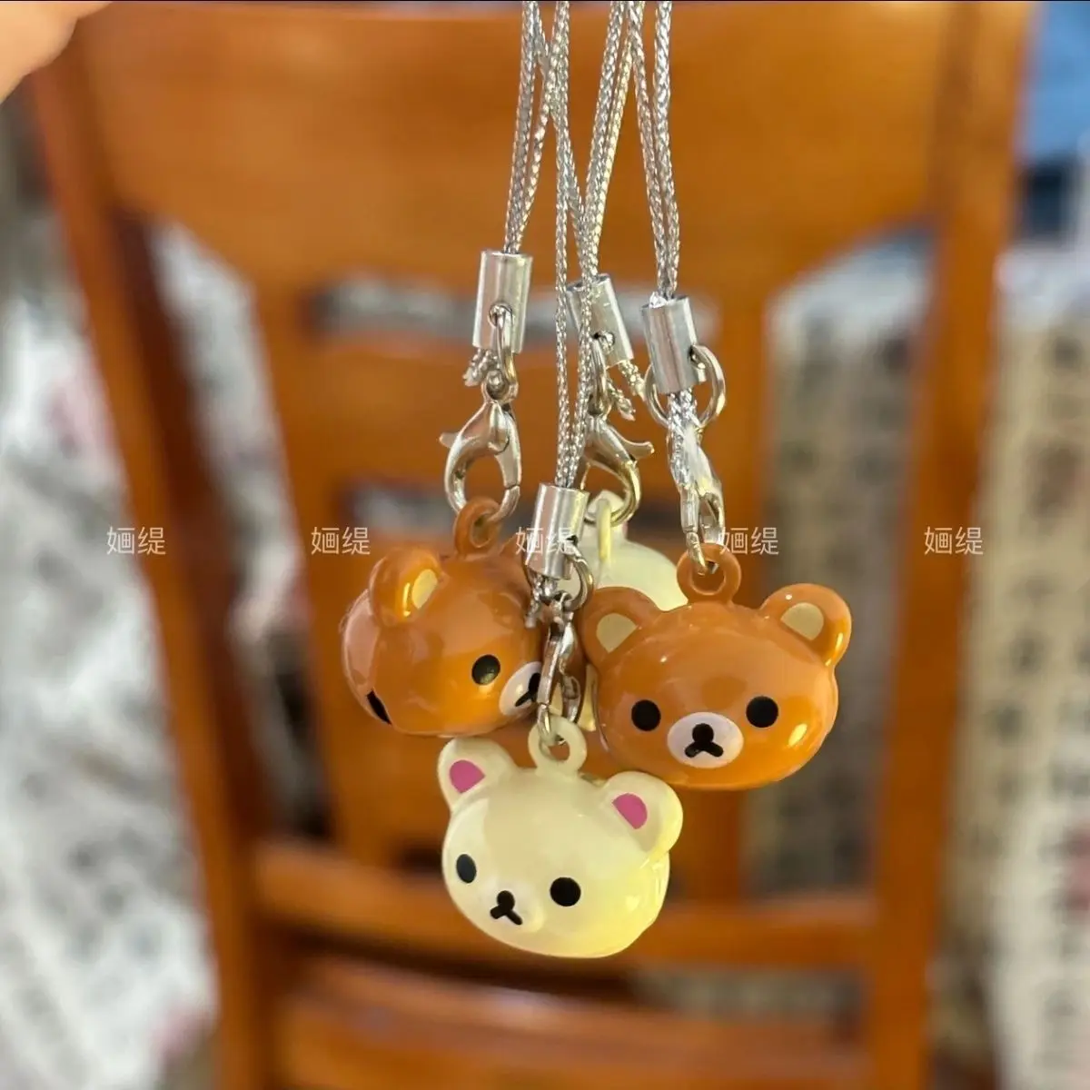 Kawaii Rilakkuma سلسلة هواتف الكرتون لطيف الإبداعية الرجعية سلسلة قلادة المفاتيح أنيمي الطرفية Ccd حقيبة الديكور فتاة الهدايا