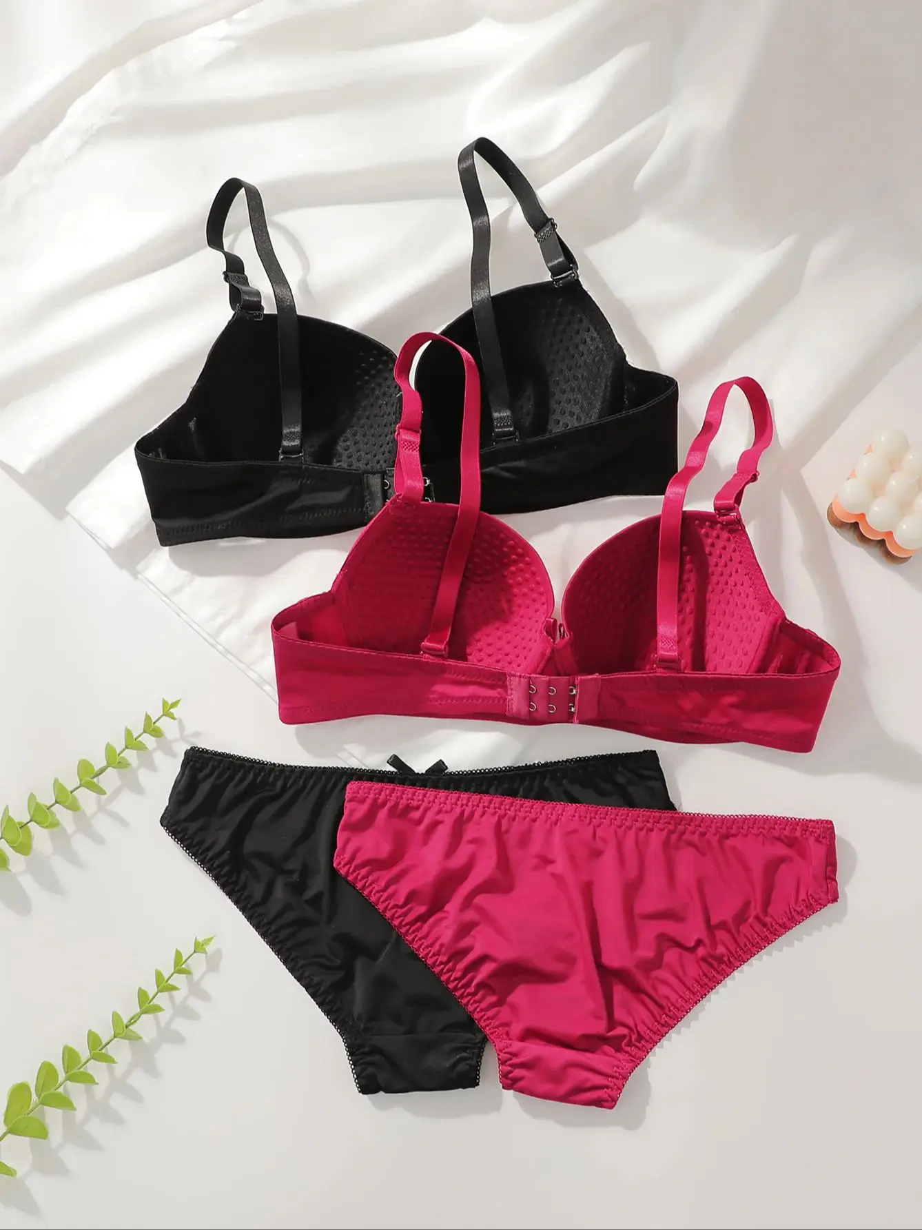 Viomisha 1Set/2Sets Solid Underwire Lingerie Set Spodní prádlo Set Dámské Push-up Podprsenka s Ocelovými Ringy Intimates Spodní Prádlo Set - náhled 2