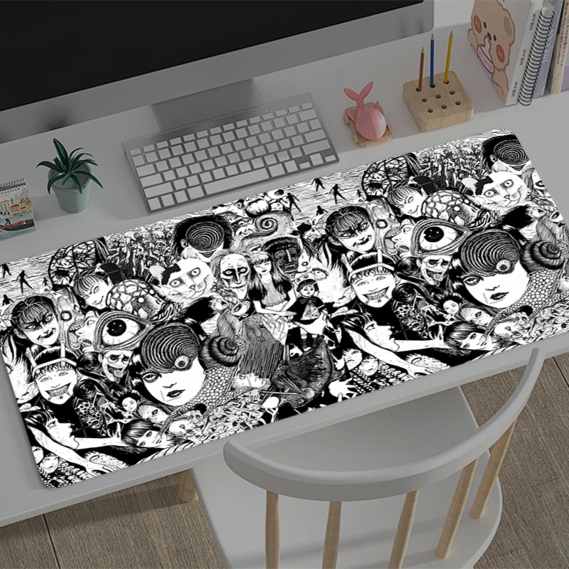 

Коврик для мыши Новый коврик для мыши J-junji Ito Коврик для клавиатуры Нескользящий коврик для мыши Геймер Мягкий офисный ковер Настольный коврик Настольный ПК Аниме Коврик для мыши
