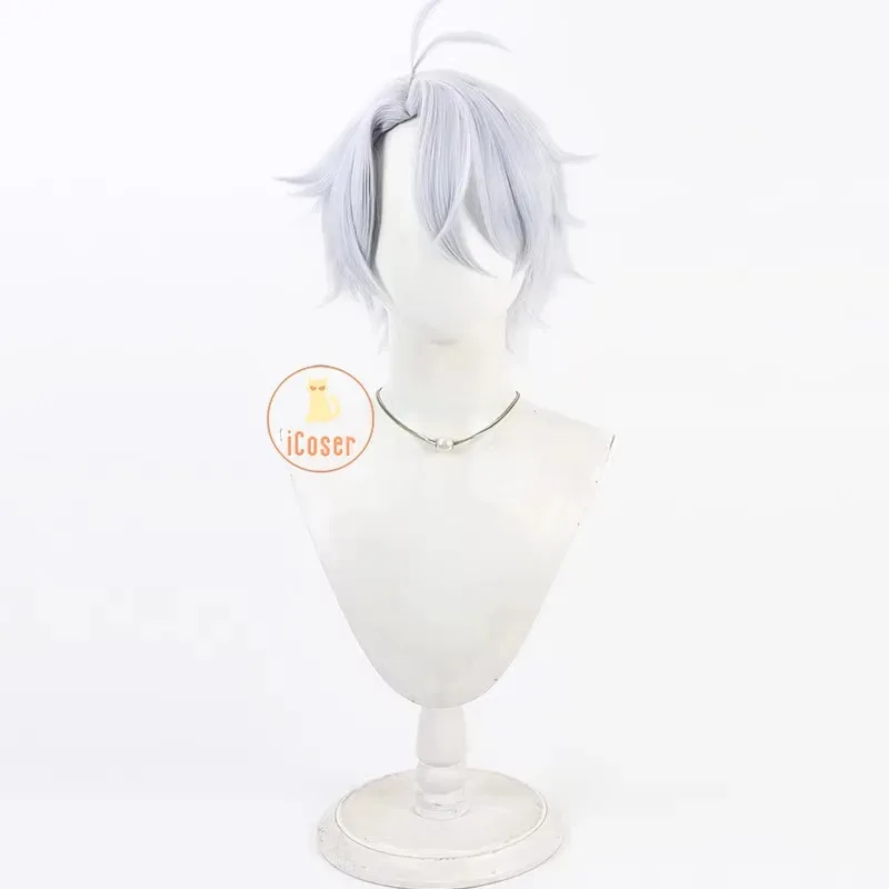 

asdh8@Honkai Star Rail Phainon Cosplay Wig Light Blue Short Hair Amphoreus The Eternal Land Halloween for Women Men Cos Props Ca
