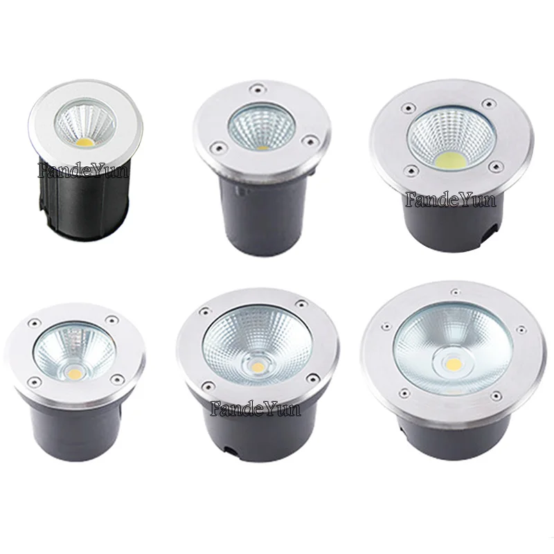Waterproof LED Light Garden Underground 3W 5W 10W 15W IP68 Outdoor Buried Garden Path Spot Recessed Inground Lighting 220V DC12V