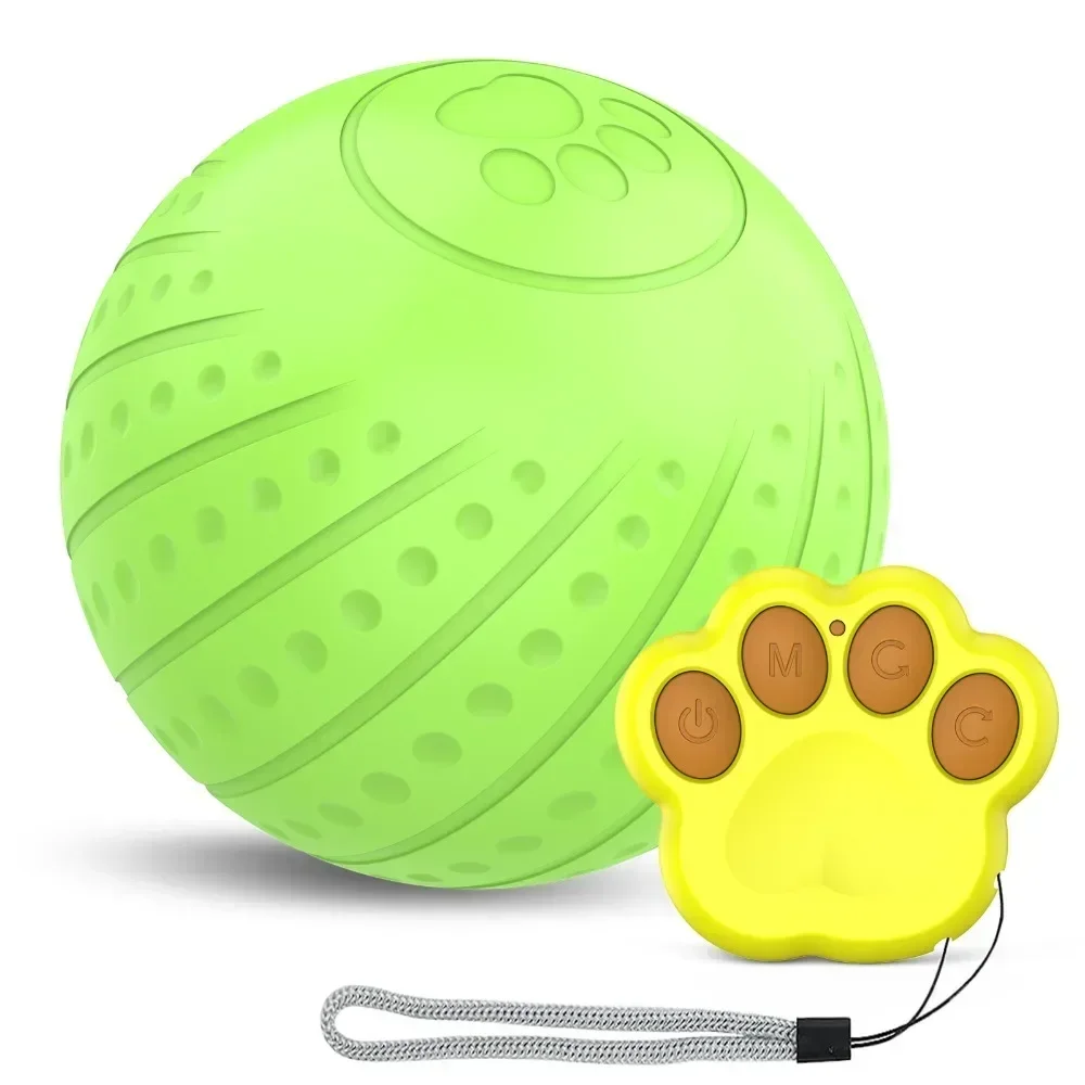 New Pet Ball Smart Interactive Automatic Remote Control Flashing Rotating Waterproof Dog Chew Toy Ball for Aggressive Chewers