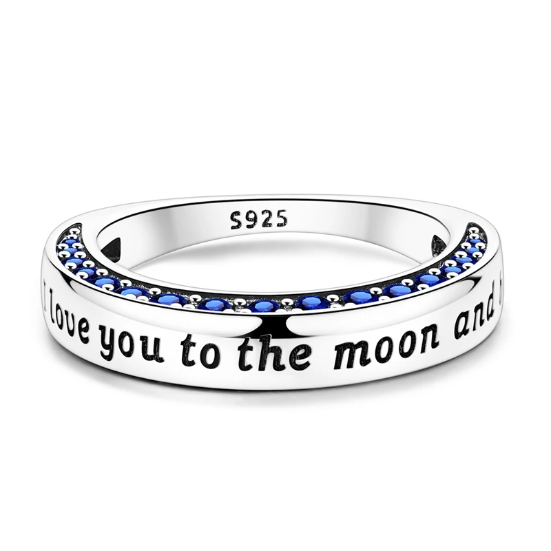 オリジナル 925 スターリングシルバー ムーンオースリング 女性用 ガールズジュエリー 誕生日記念日ギフト