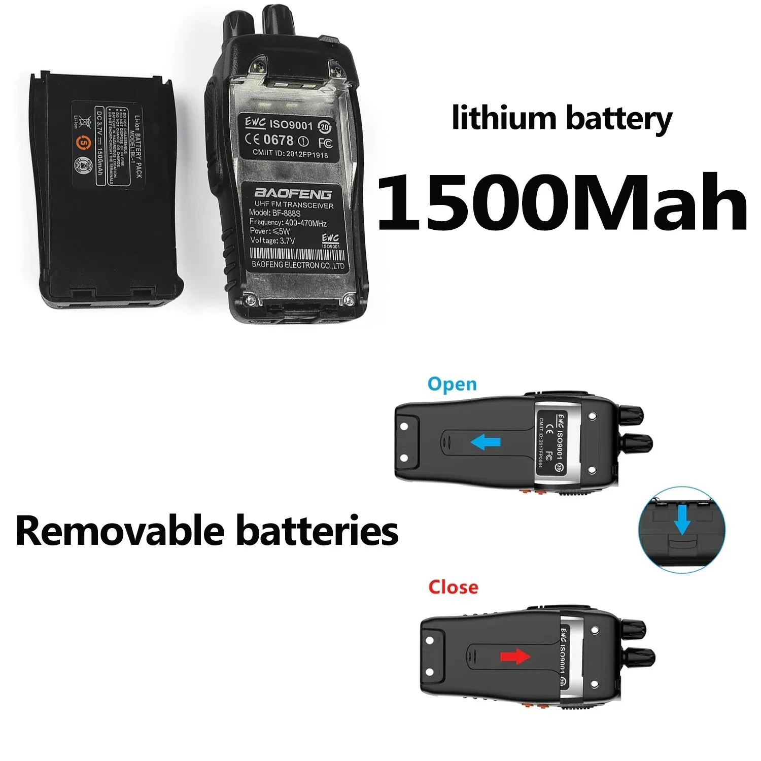 Baofeng BF-888S 2pcs 4pcs 6pcs Wholesale Original  5km Long Range Walkie Talkie Two Way Radio Channel 16 self-driving travelling