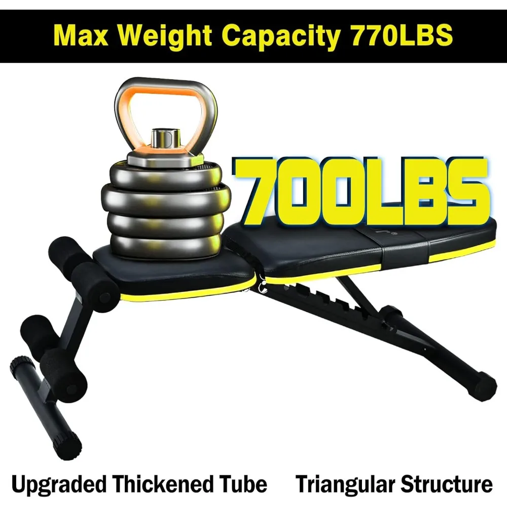 مقعد وزن متعدد المواضع قابل للطي لتدريب القوة في صالة الألعاب الرياضية المنزلية