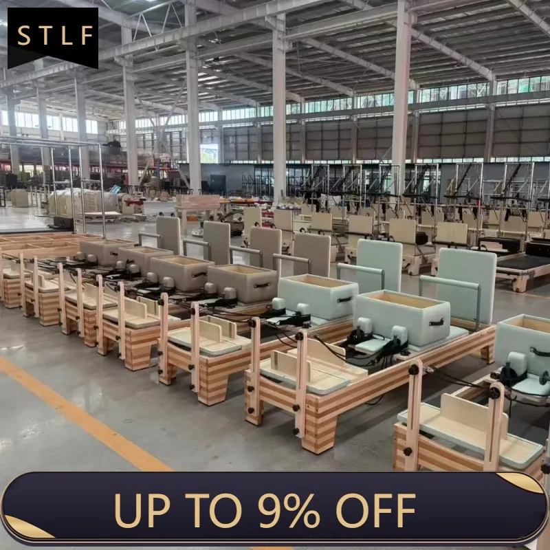 

YTYIN Professional Grade Maple & Oak Wood Pilates Reformer for Home Gym Fitness