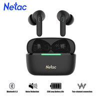 Netac TWS Earphones Bluetooth 5.3 Wireless Headphones Automatic Noise Reduction 25h Of Long Battery Life Dual-channel Connection