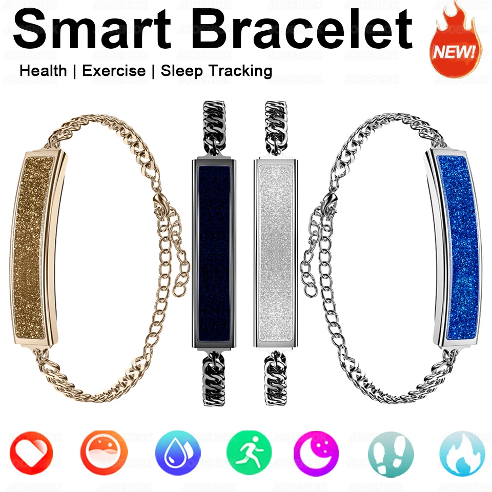 

Смарт-браслет 2026: модный фитнес-трекер для женщин и мужчин с режимом спорта, измерением HRV, уровня кислорода в крови, пульса, водонепроницаемостью IP68