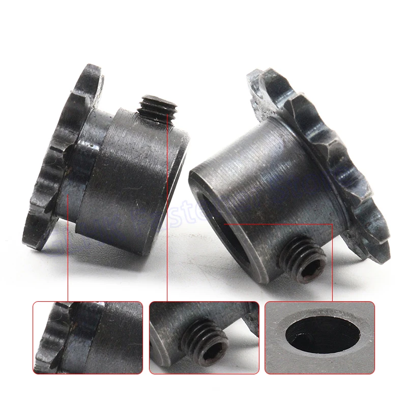 1Pcs Bore 5mm-16mm 9-24Teeth 04C/25H Chain Gear 45# Steel Industrial Sprocket Wheel Motor Chain Drive Sprocket